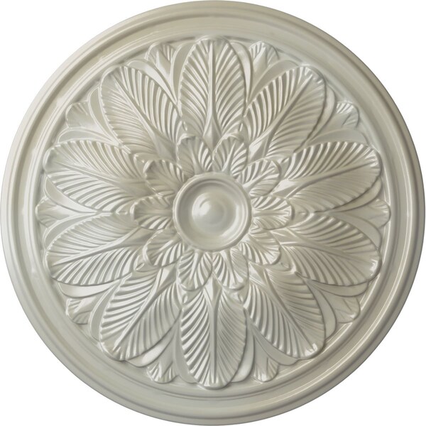 Ekena Millwork Bordeaux Ceiling Medallion (Fits Canopies up to 3 1/4"), Hnd-Painted Flash Blue, 22 5/8"OD x 1 3/4"P CM22BOFBS - main